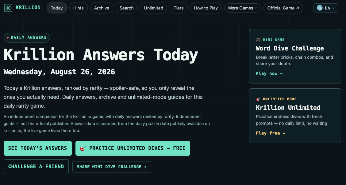 Krillion Game Guide screenshot 1