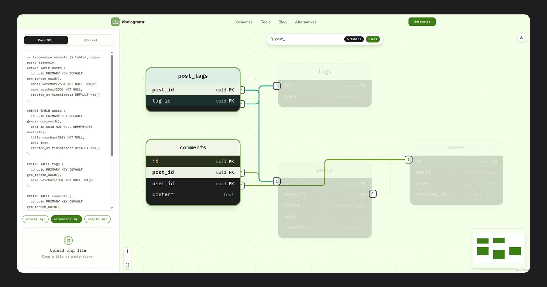 dbdiagramr screenshot 2