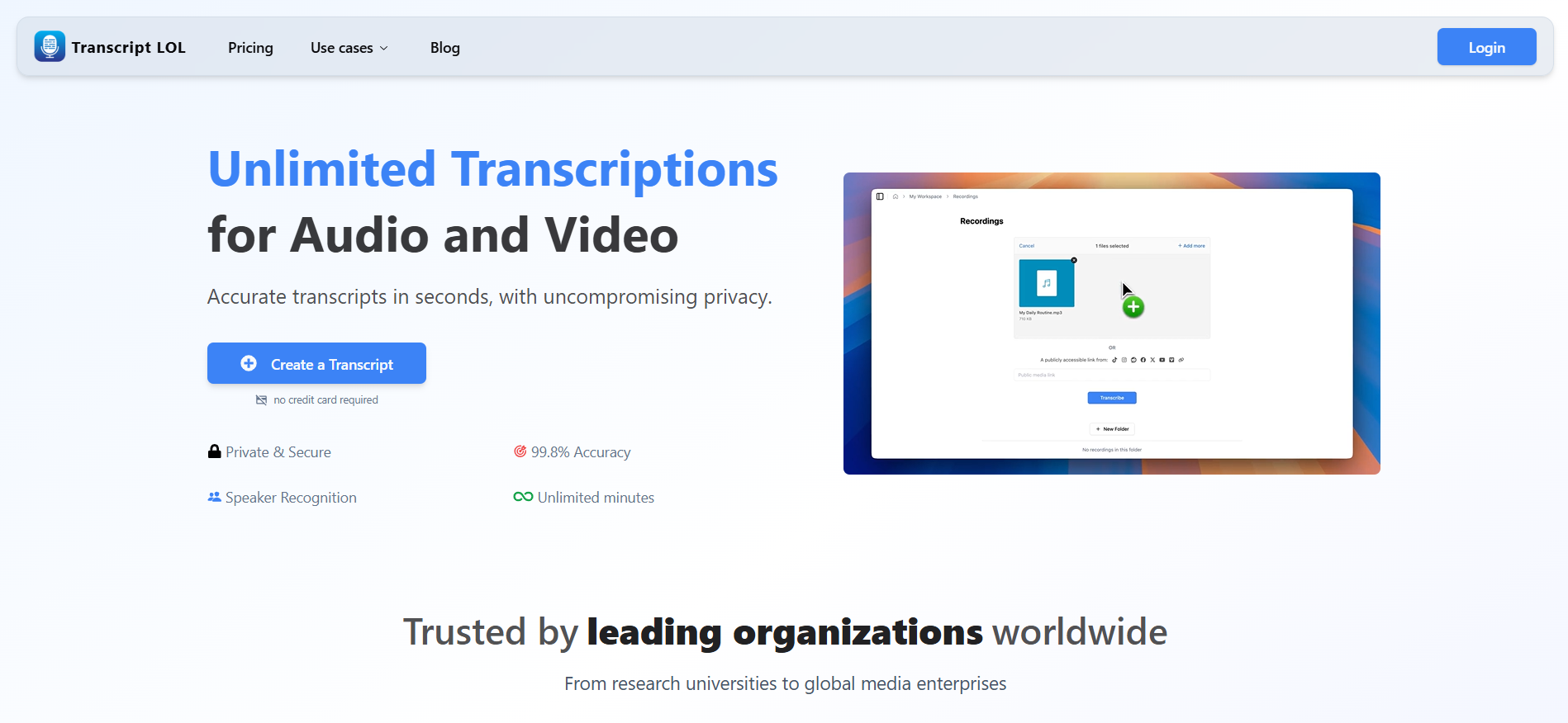 Transcript Lol screenshot 2