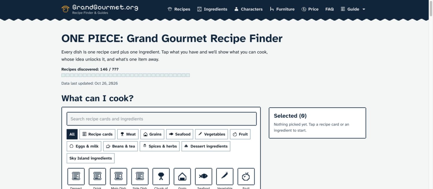 GrandGourmet.org screenshot 1
