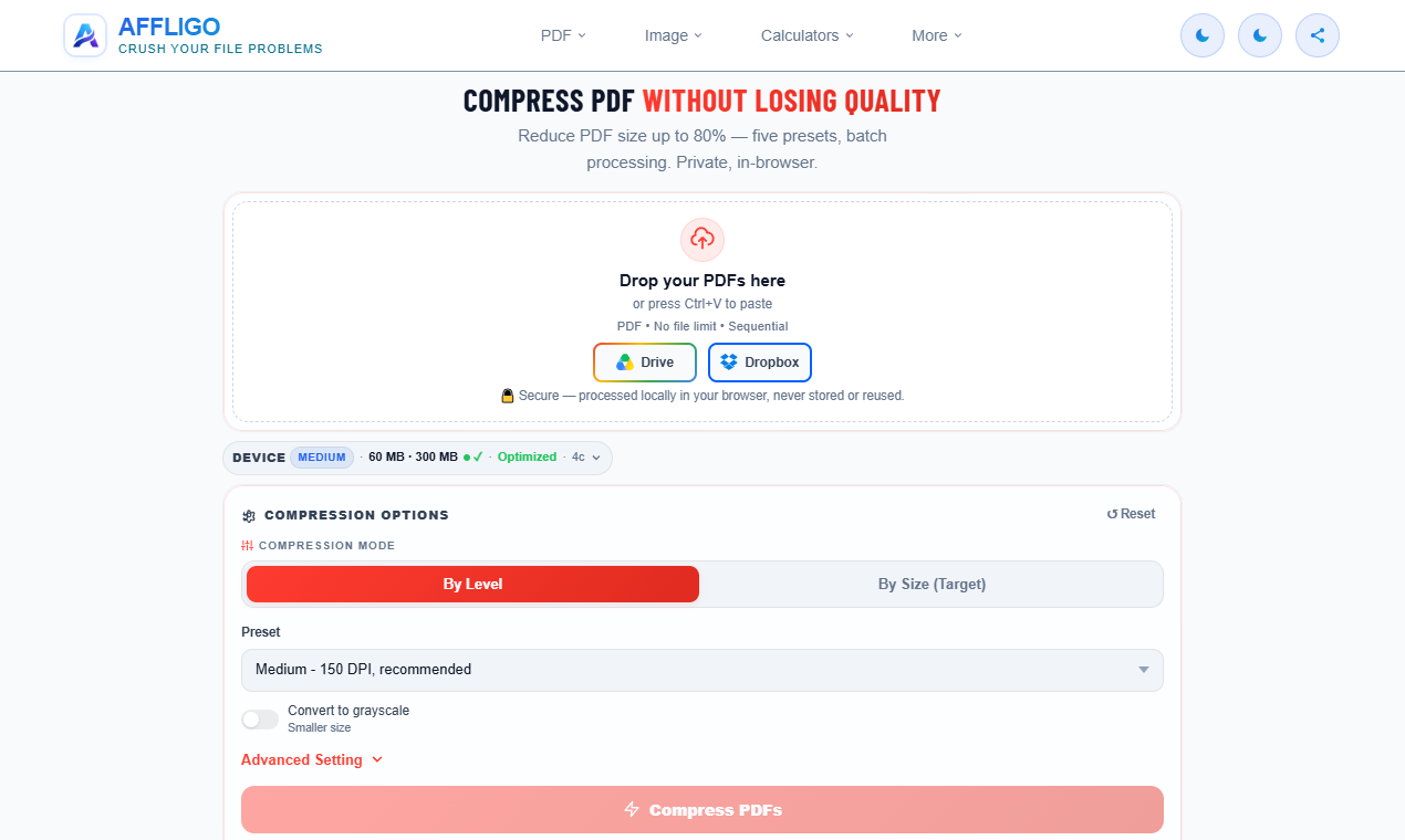 AFFLIGO screenshot 1