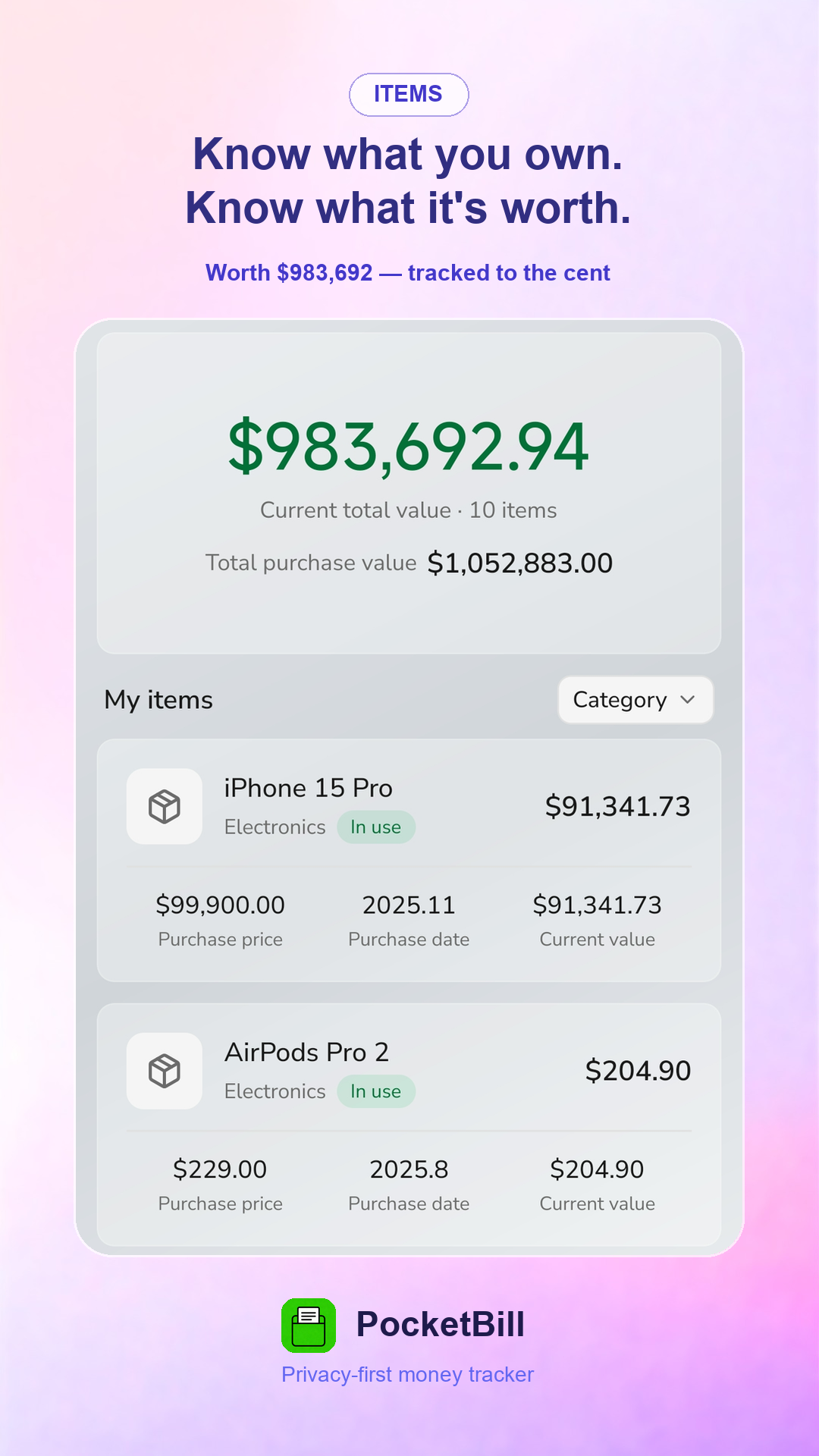 PocketBill screenshot 5