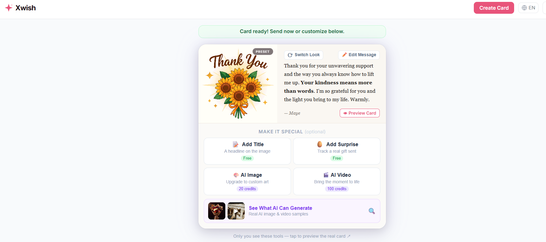 Xwish.ai screenshot 3