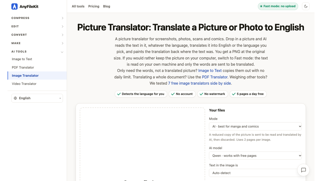 AnyFileKit Picture Translator screenshot 1