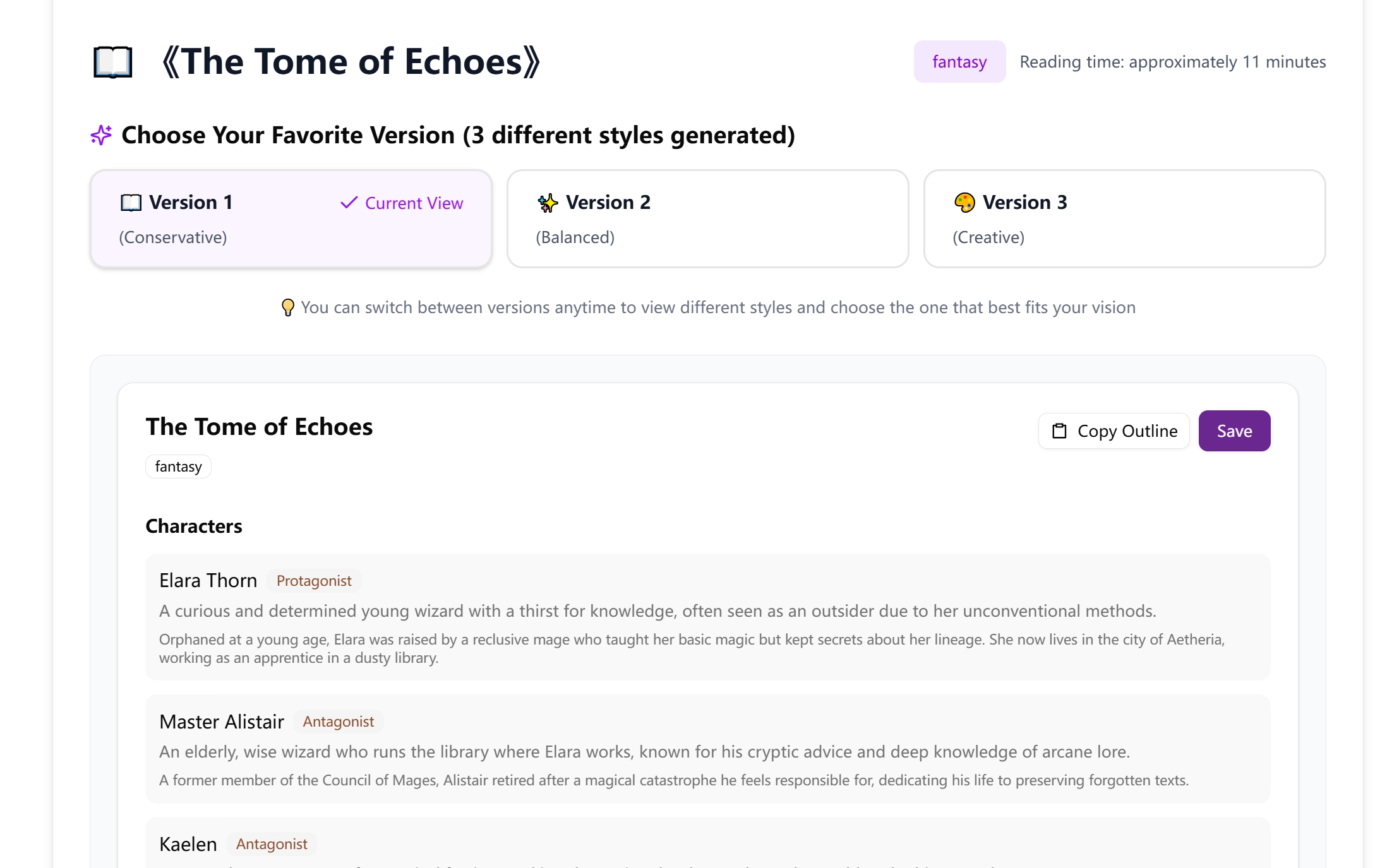 Story Generator Tools screenshot 2
