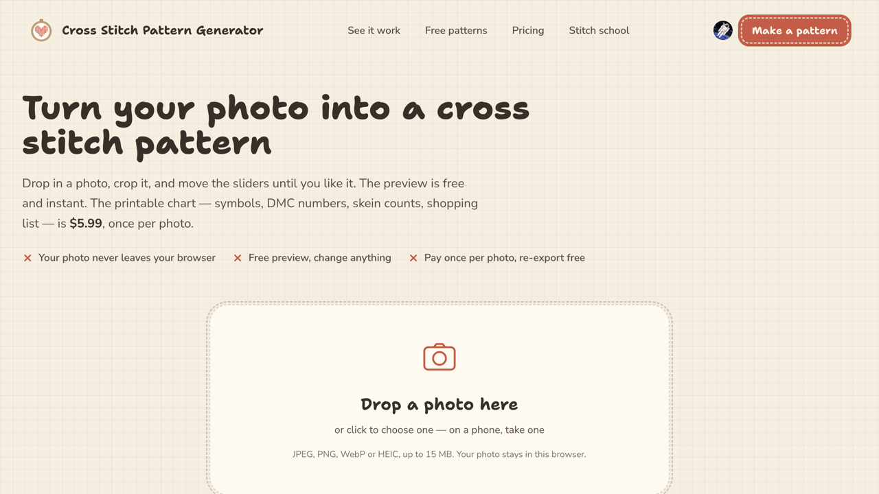 Cross Stitch Pattern Generator screenshot 2