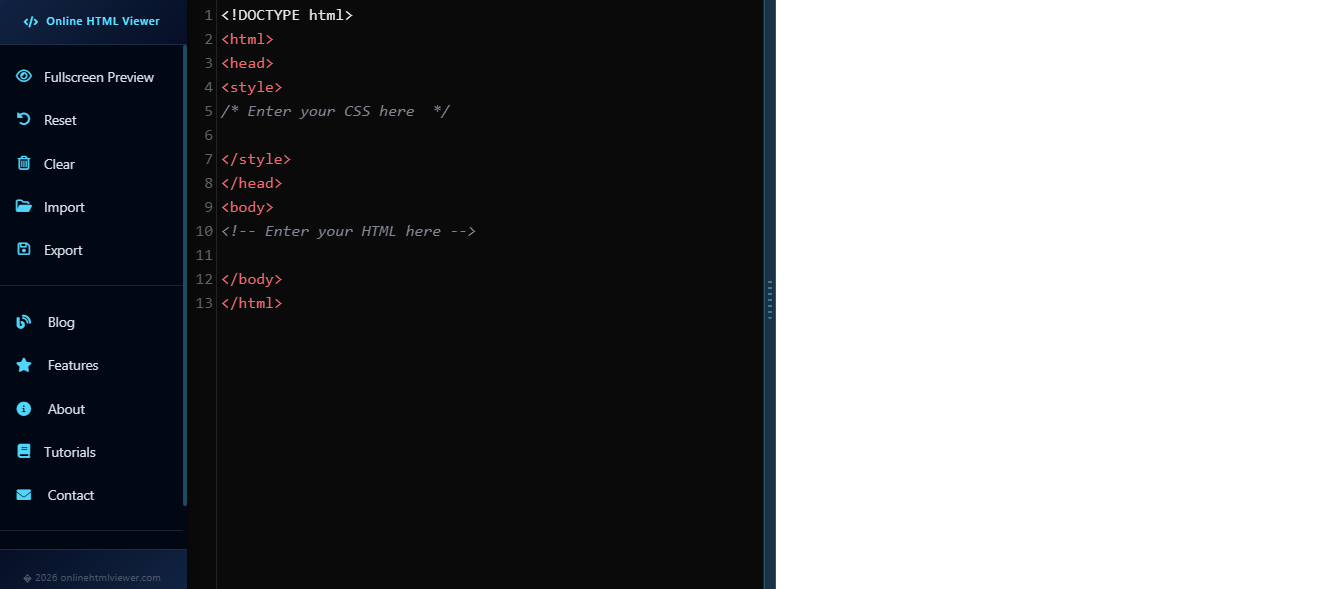 Online HTML Viewer screenshot 1