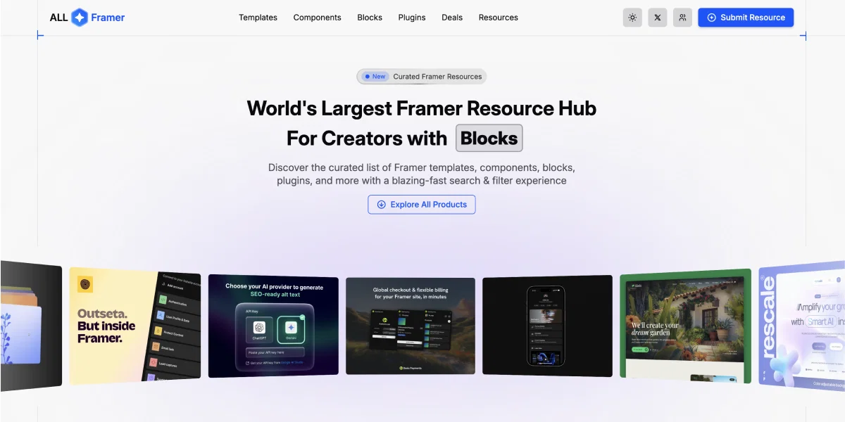 All Framer screenshot 2
