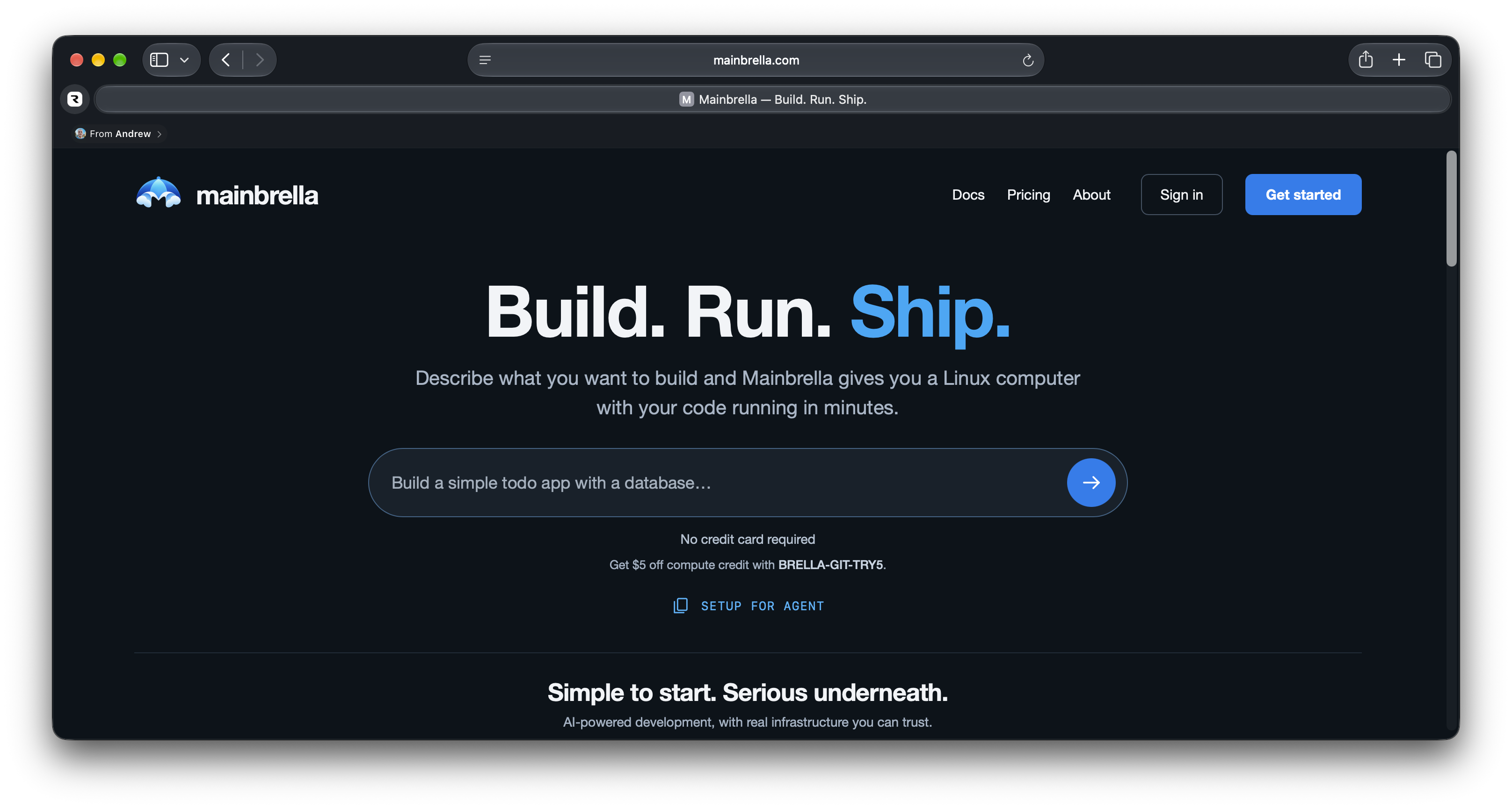 mainbrella screenshot 1