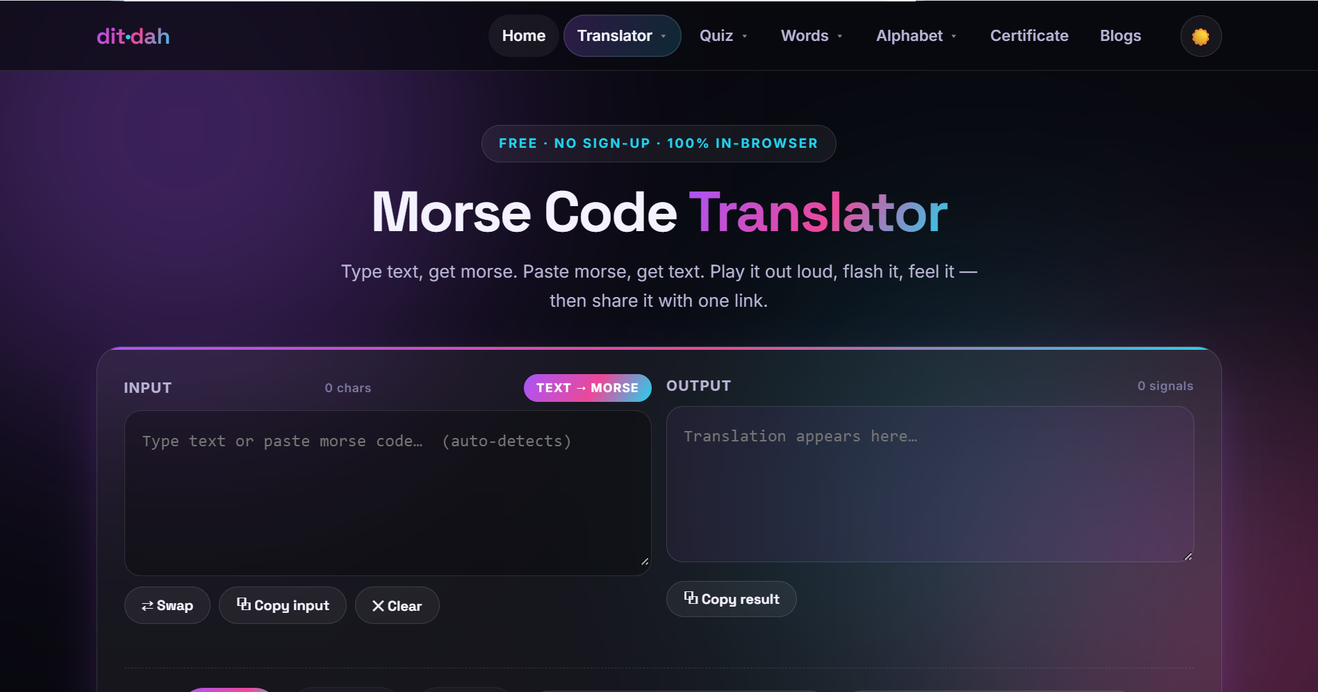 ditdah — Morse Code Translator screenshot 1