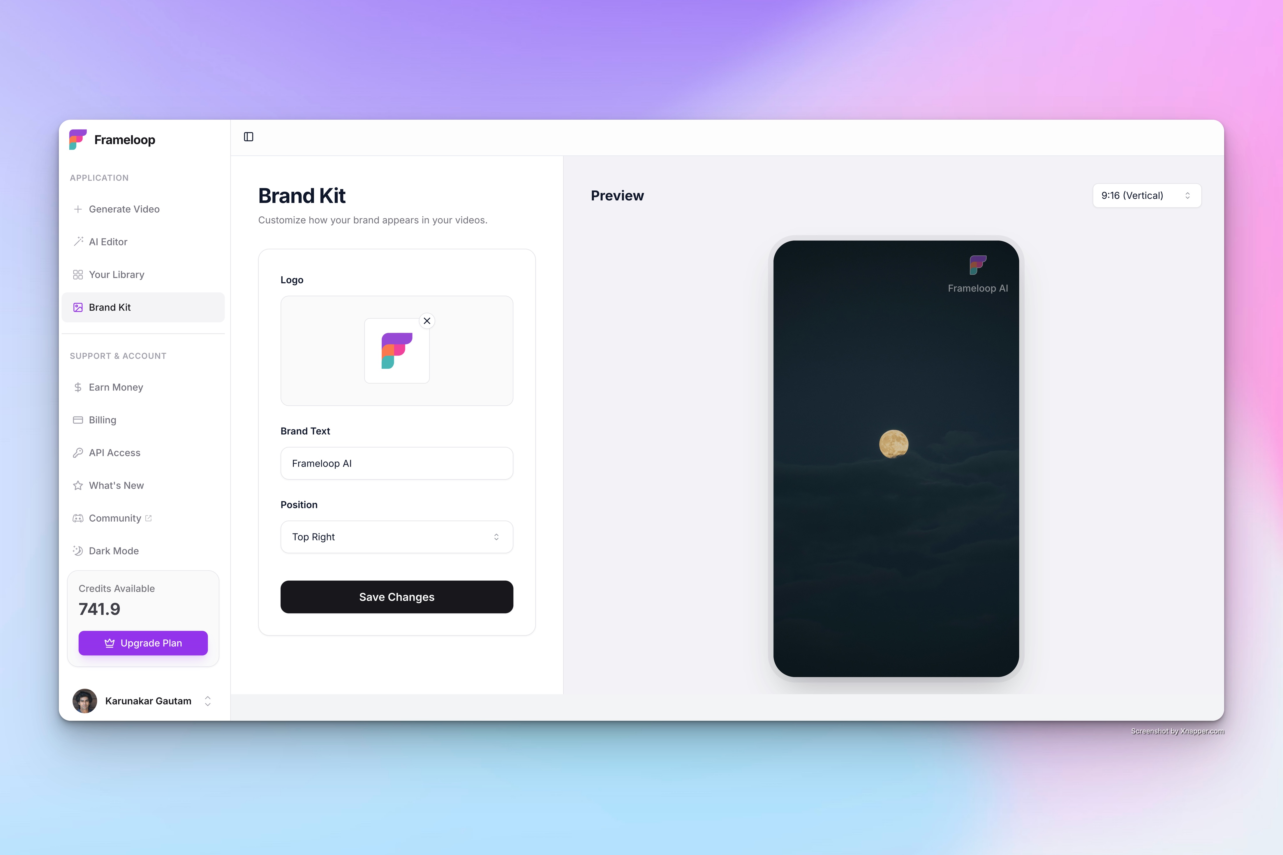 Frameloop screenshot 1