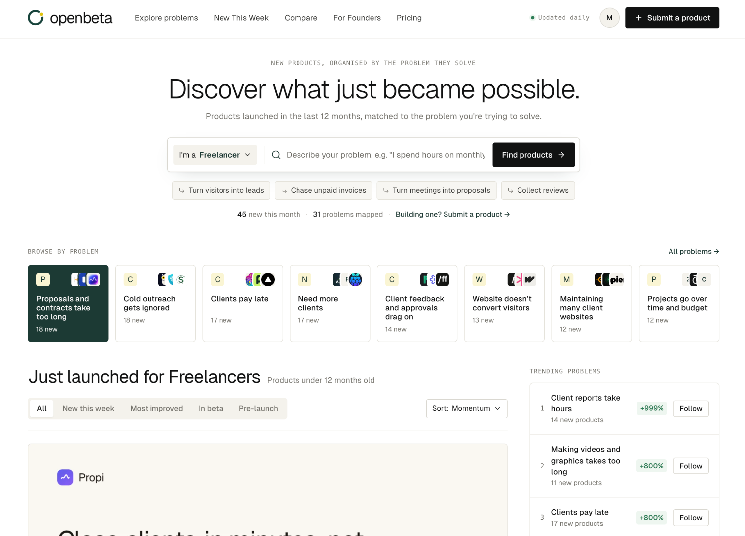 OpenBeta screenshot 2