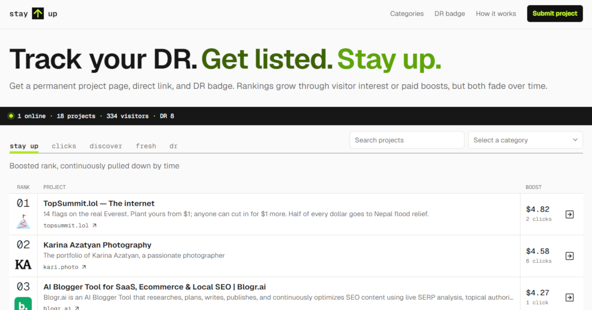Stay Up screenshot 1