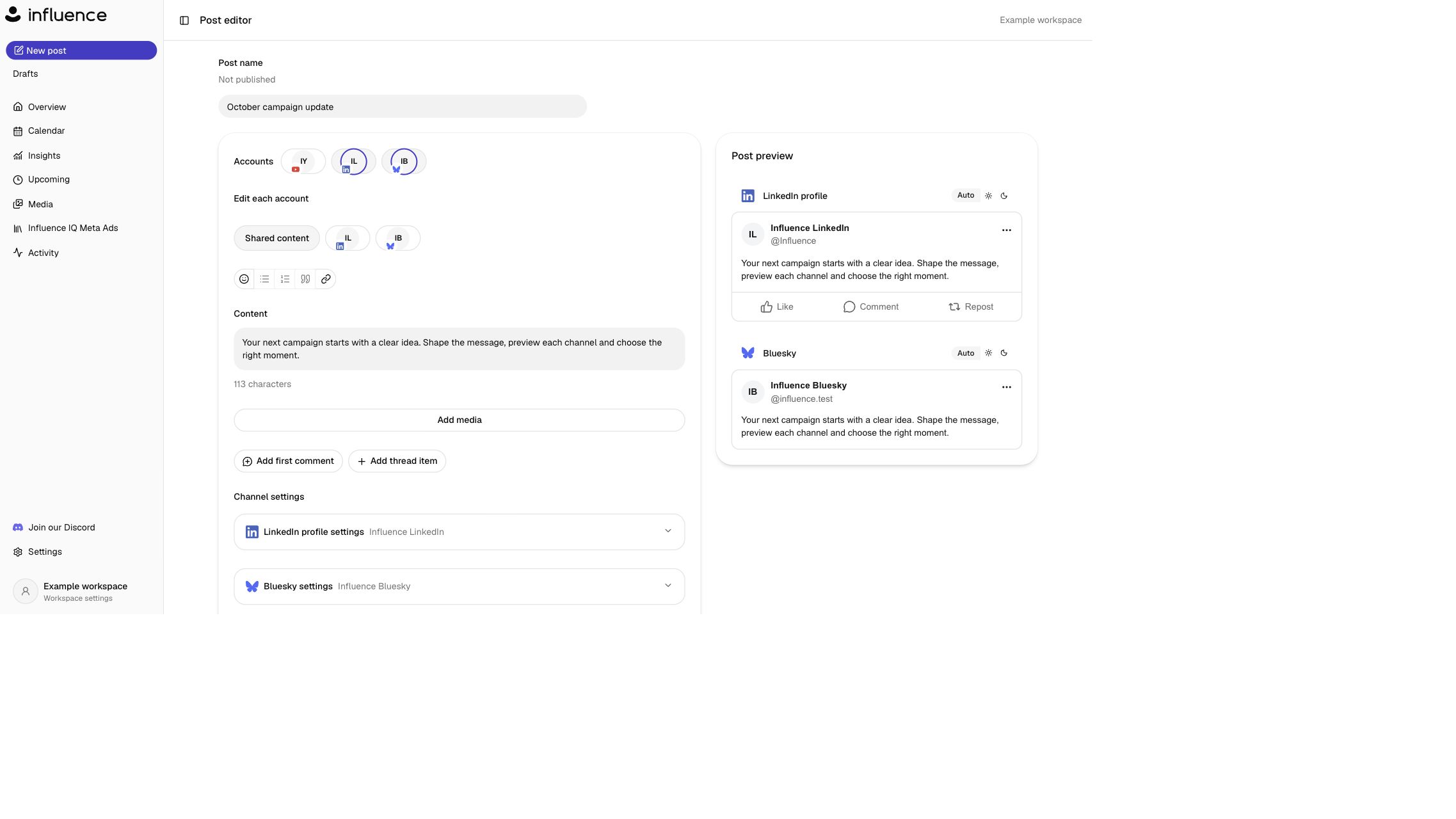Influence screenshot 2