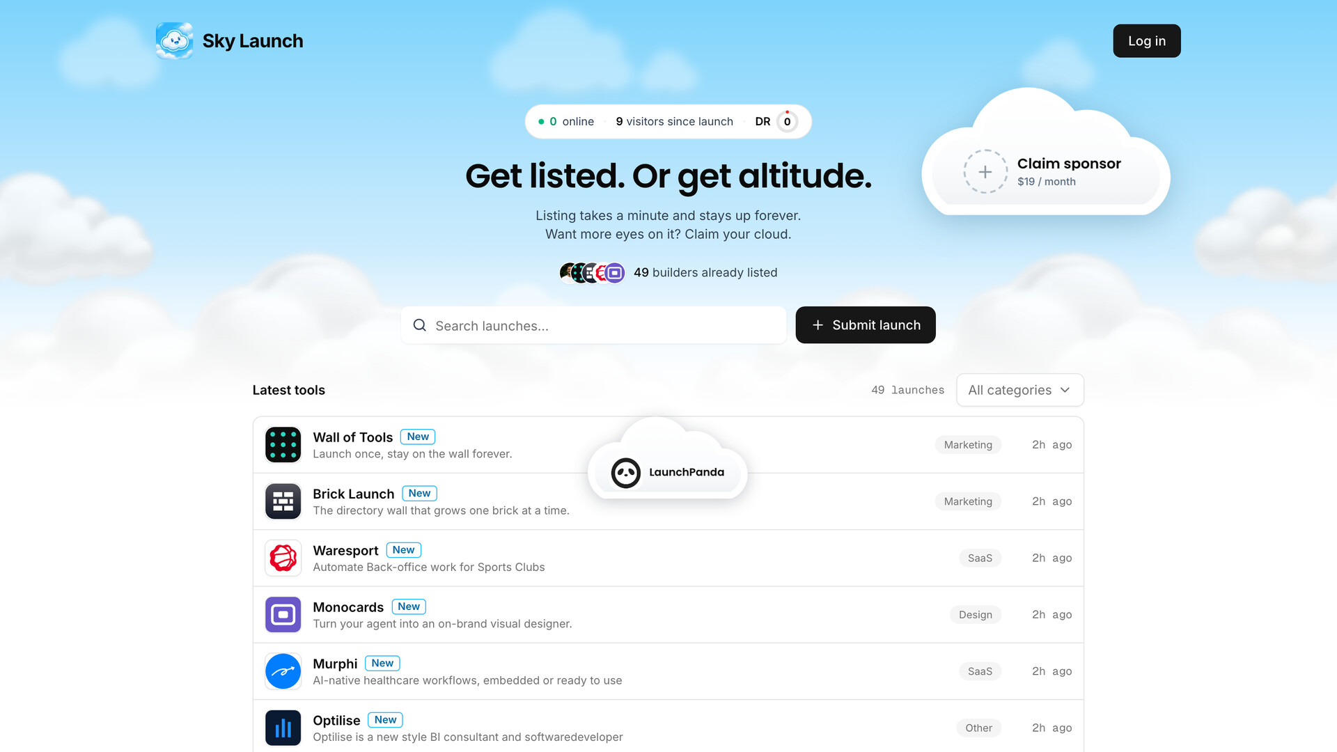Sky Launch screenshot 1