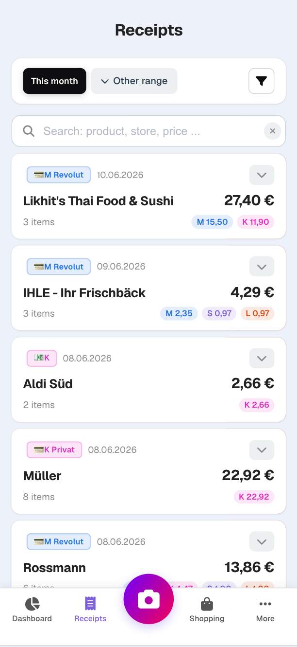 BonSplit screenshot 1