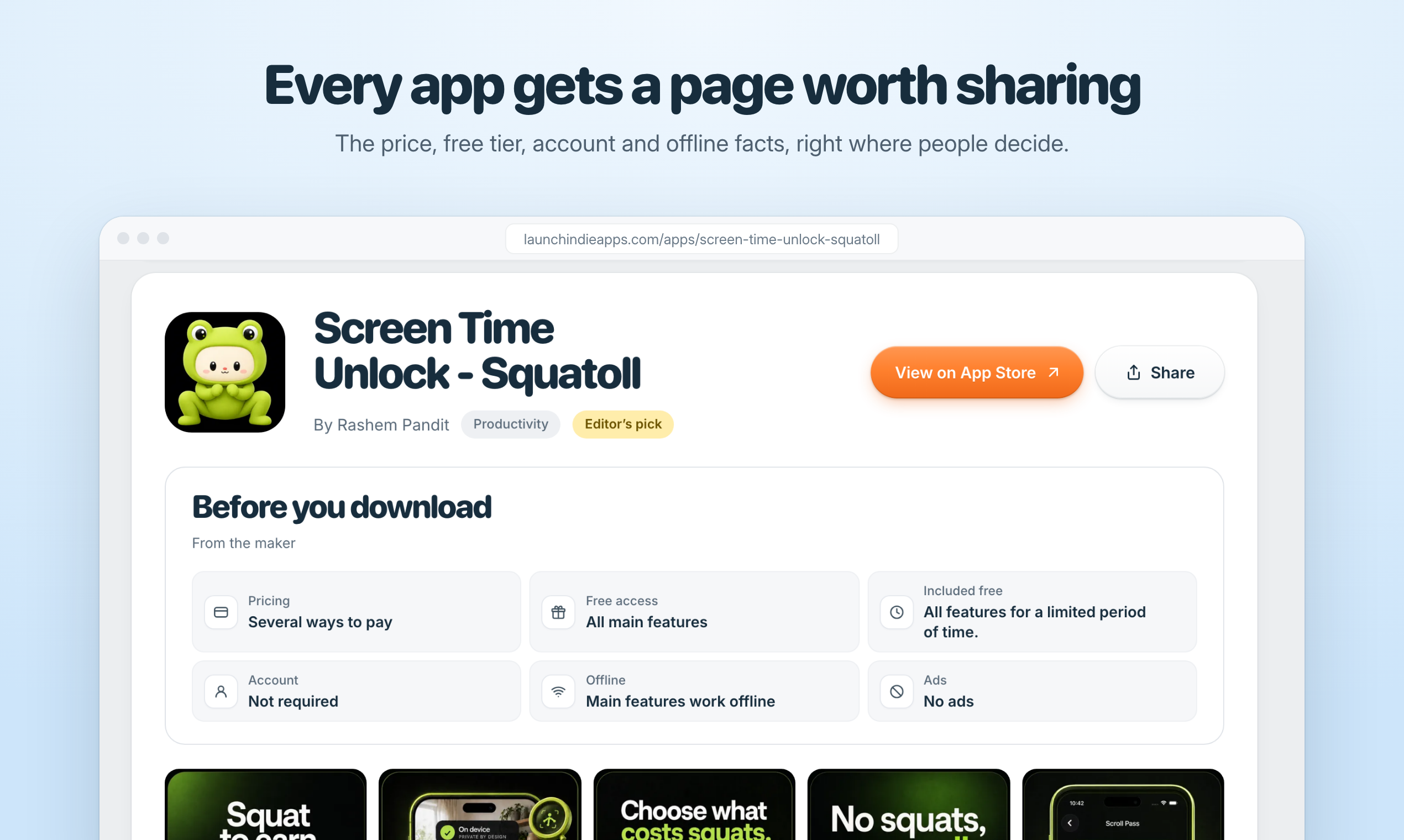 Launch Indie Apps screenshot 2