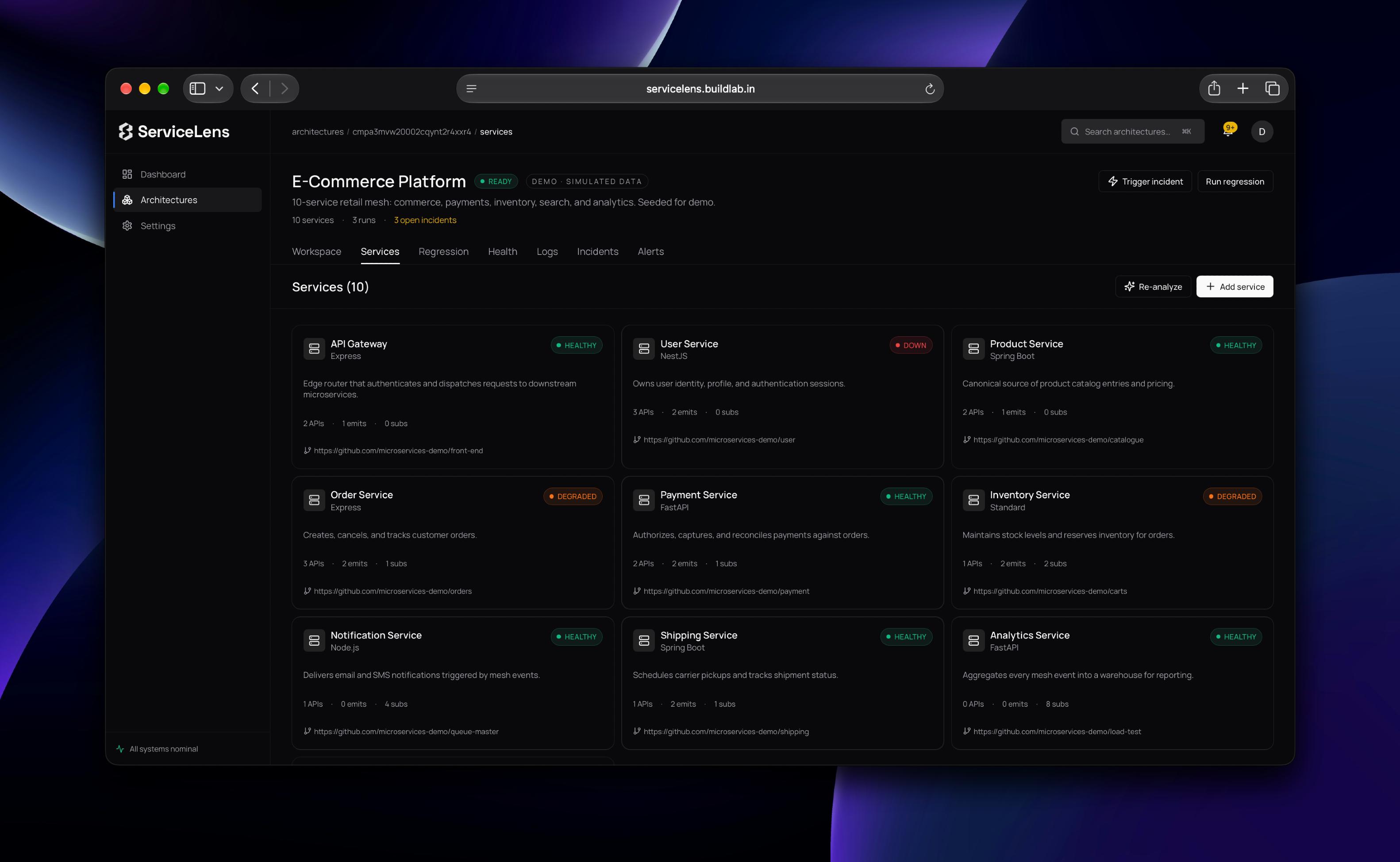 ServiceLens screenshot 3