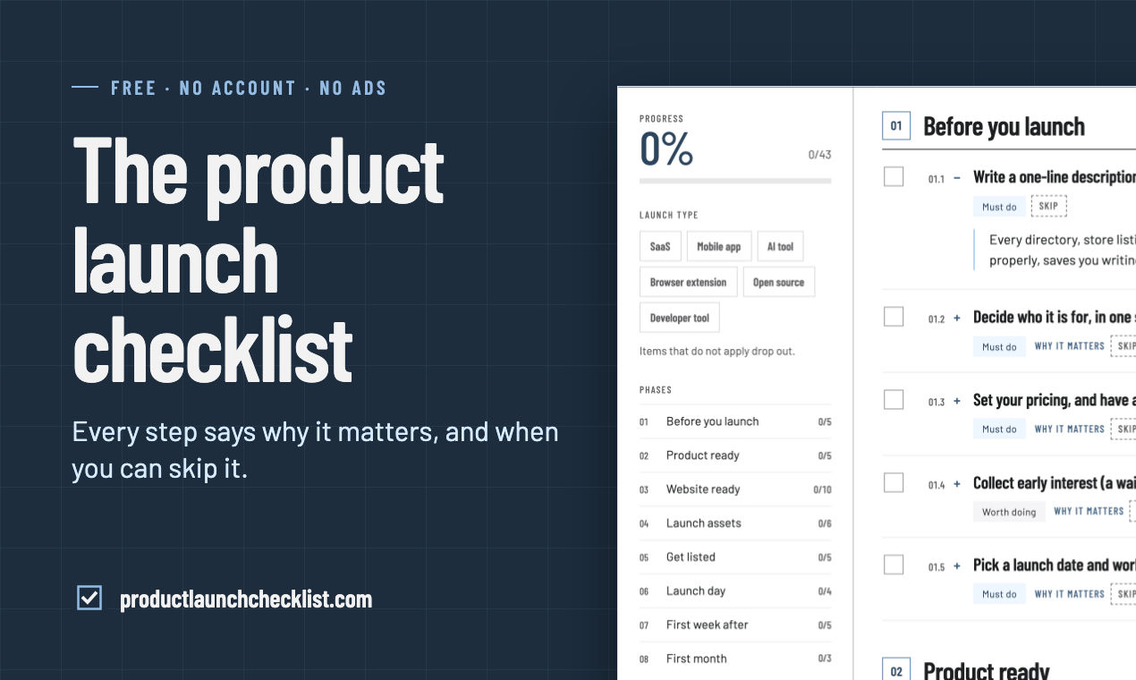 Product Launch Checklist screenshot 1