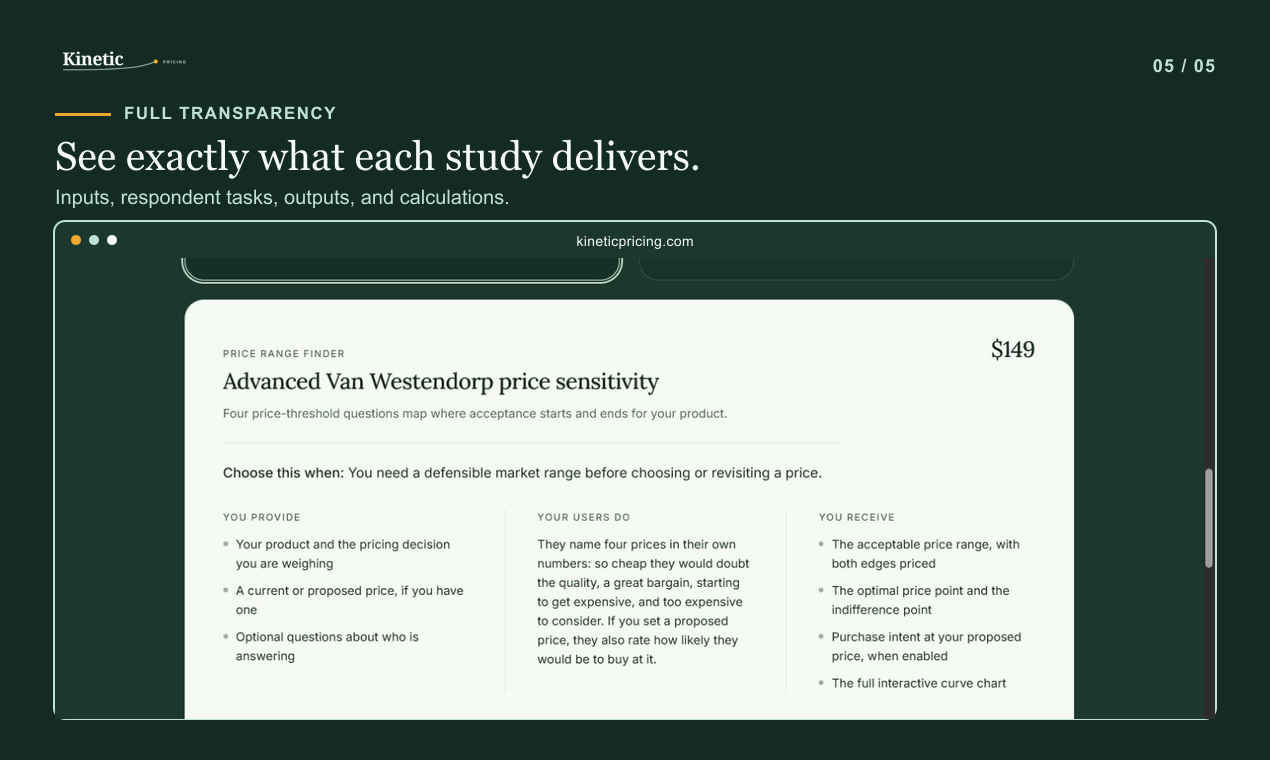 Kinetic Pricing screenshot 3