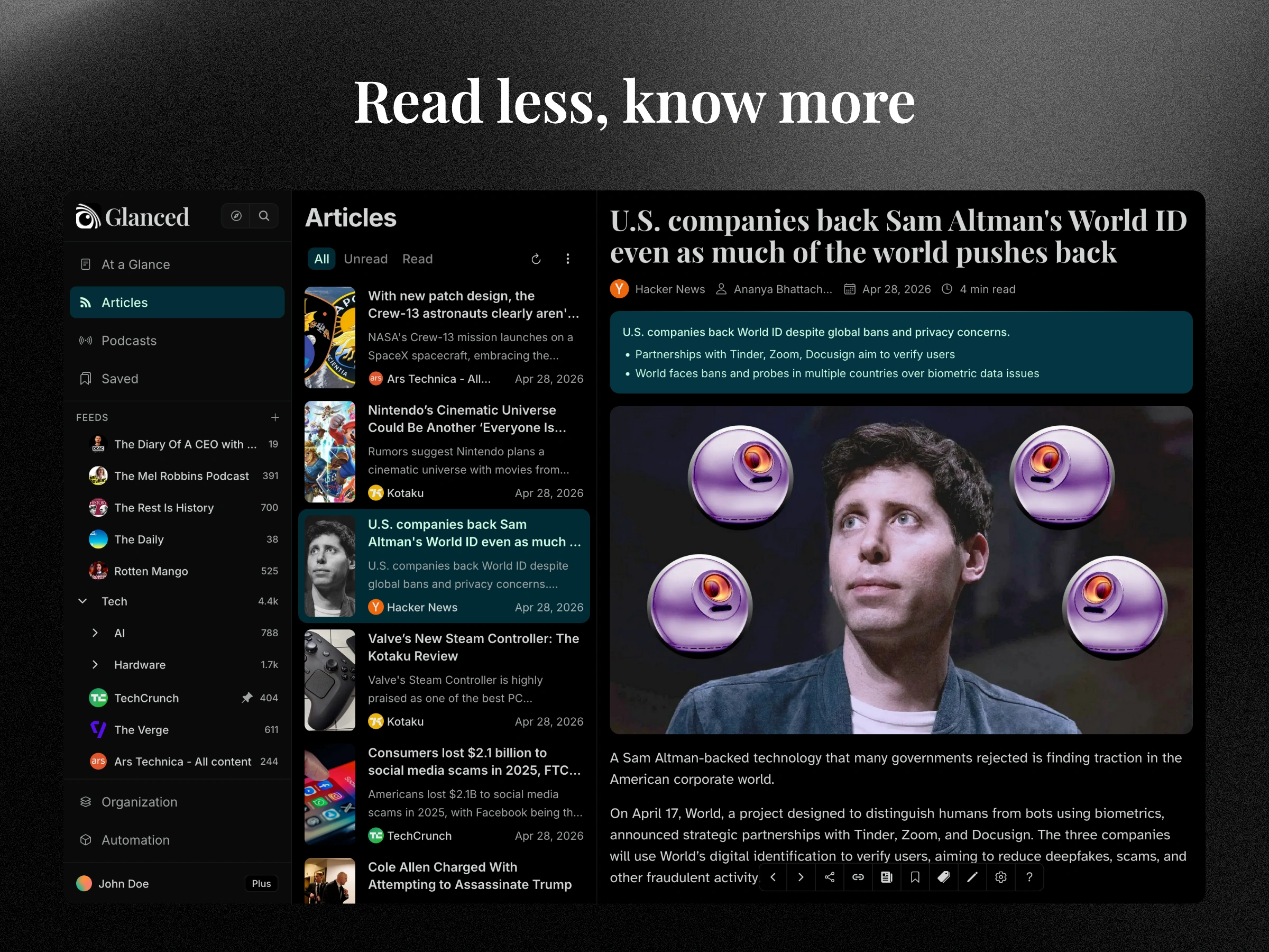 Glanced screenshot 2