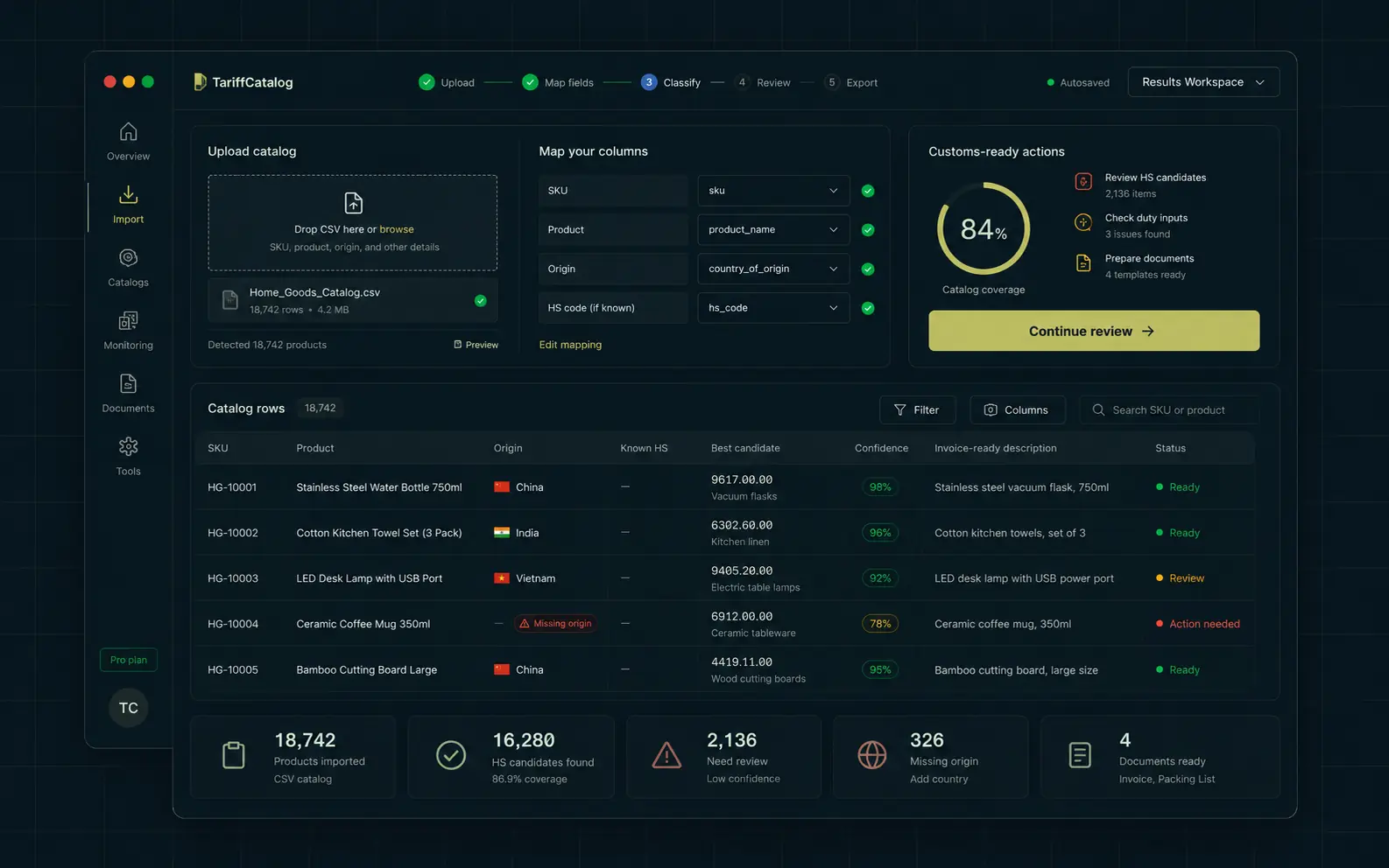 Tariff Catalog screenshot 1