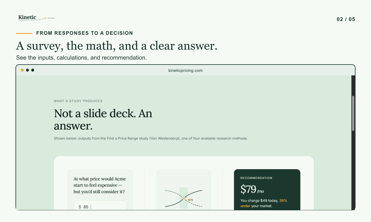 Kinetic Pricing screenshot 2