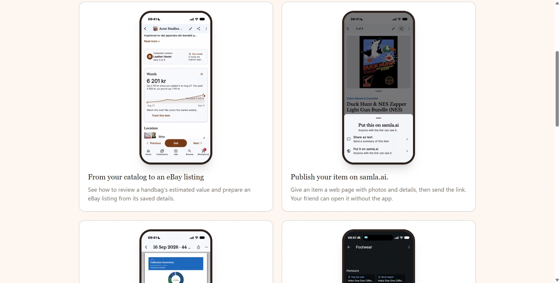 Organizing personal belongings with Samla.ai