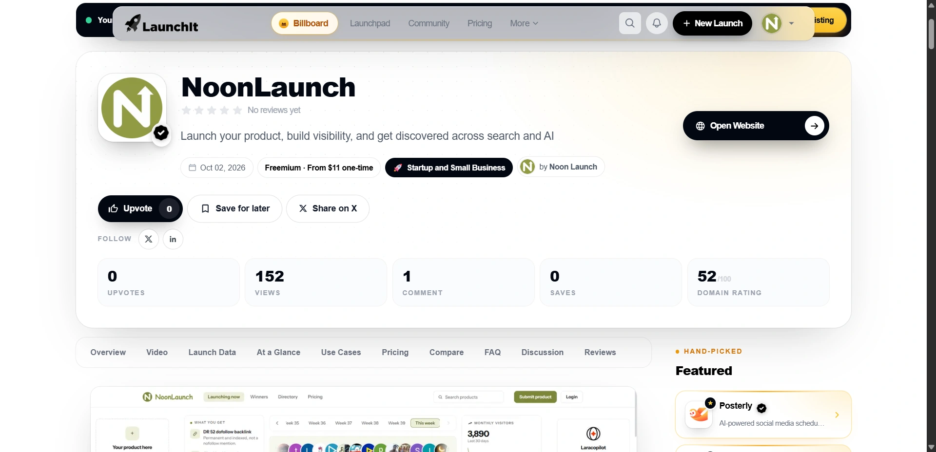 NoonLaunch launched on LaunchIt