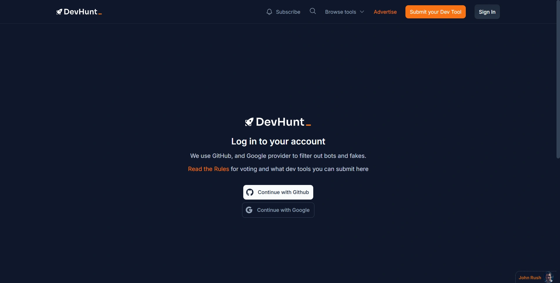 dev-hunt-login