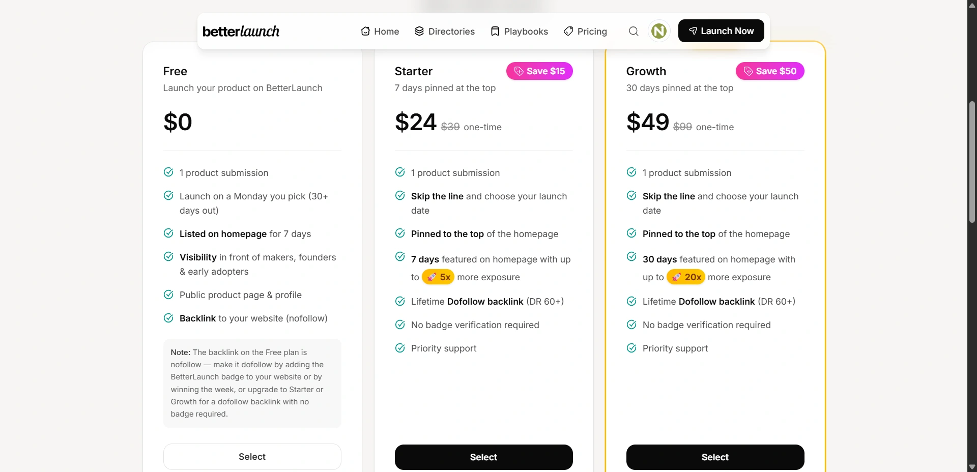 betterlaunch pricing